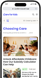 CareForKids app preview